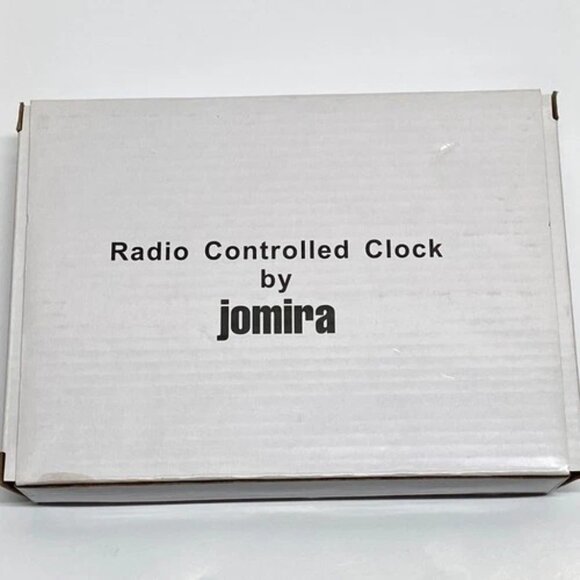 Radio Controlled Clock RCC Battery Operate Silver LCD Temp Alarm Calendar Jomira - Picture 4 of 4